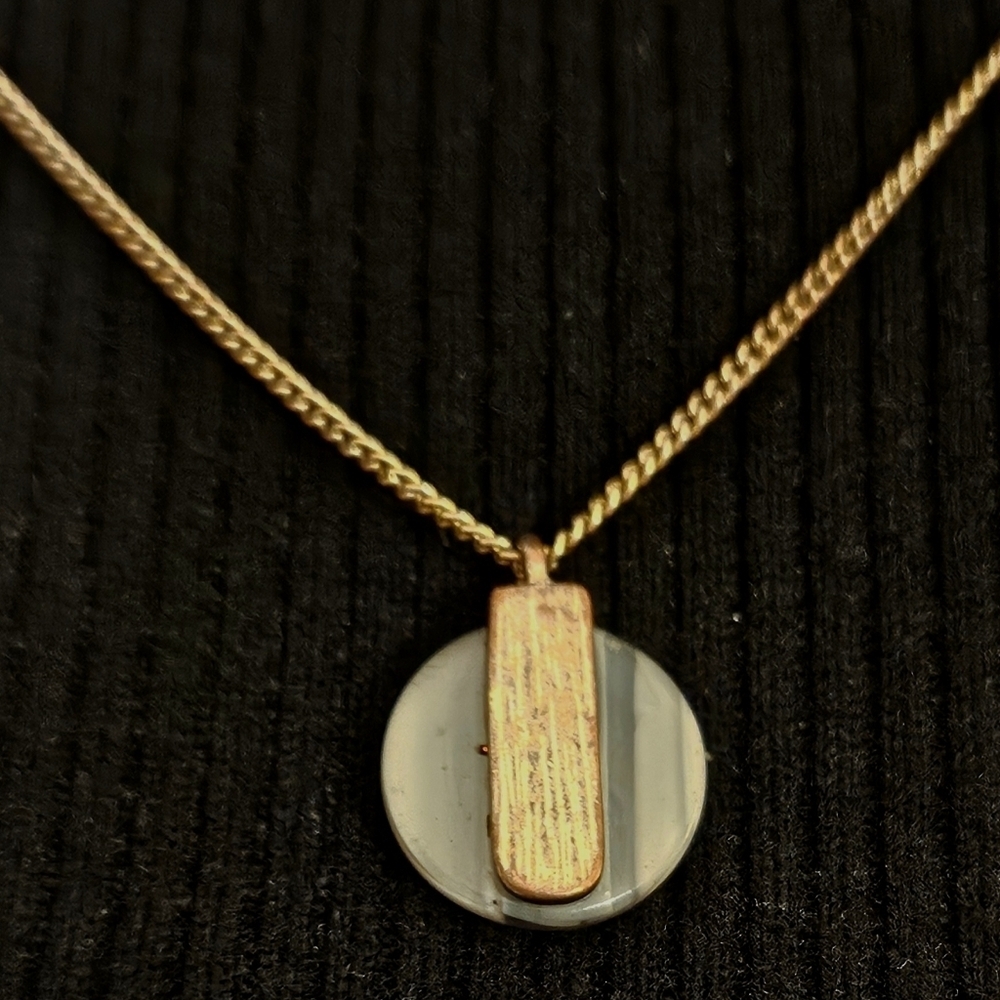 Joe Fresh Minimalist Pendant Necklace – Gold Chain with Geometric Accent - Picture 3 of 5